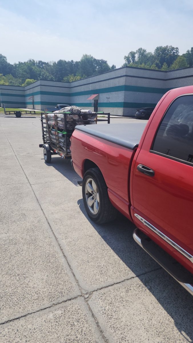 The Russell's Hustles truck and trailer ready for a hauling run